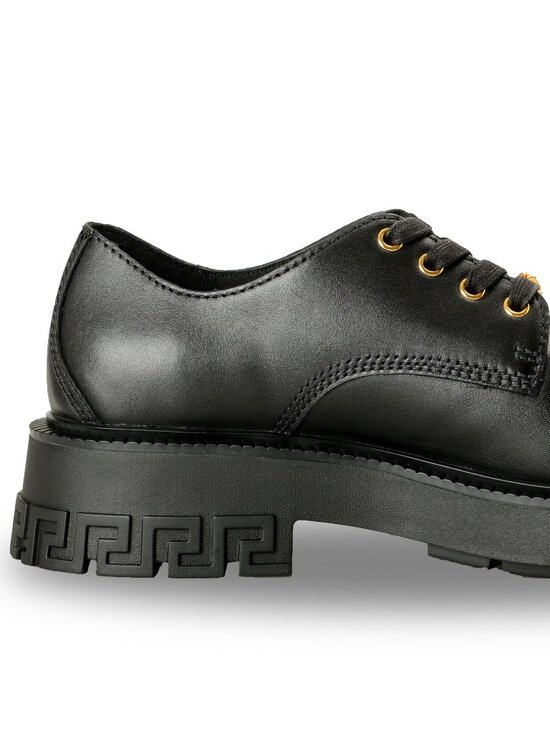 Versace Men\'s Black Leather Lace Up Derby Shoes US 9 IT 42 main image 7
